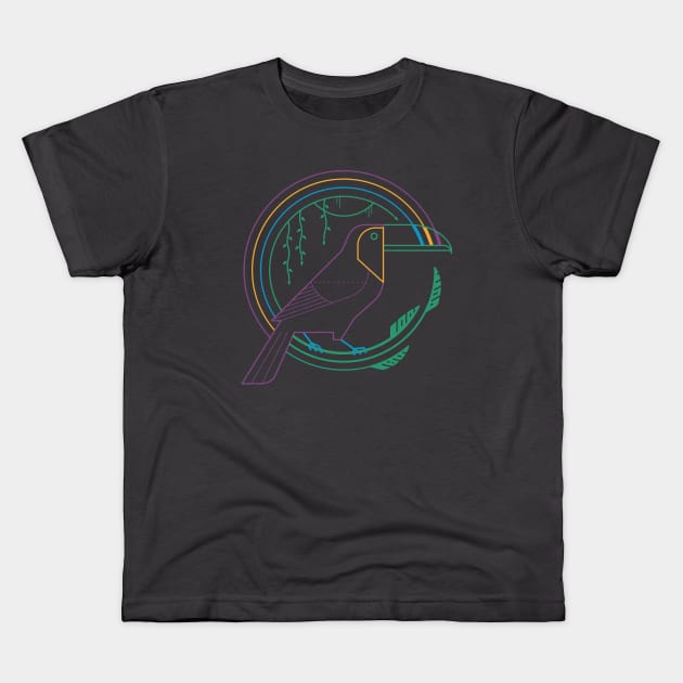 Rainbow Forest Kids T-Shirt by Thepapercrane